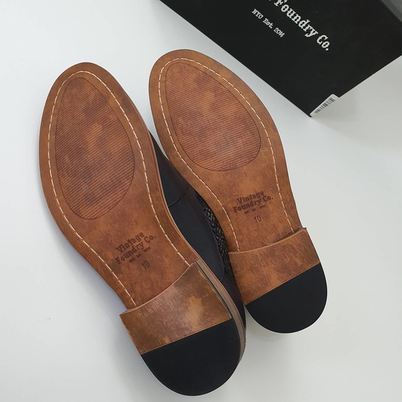 Vintage Foundry Co. Monk Strap Leather Navy Shoes main image 6